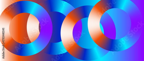 Captivating visual with vibrant gradient rings, arranged in a modern art composition. Design template for brochures, flyers magazine design