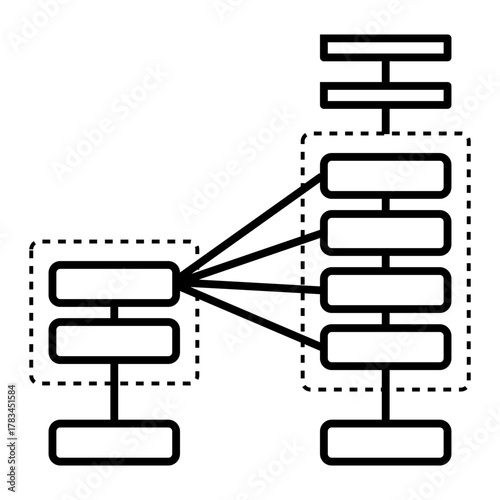 transformer architecture line icon with editable stroke