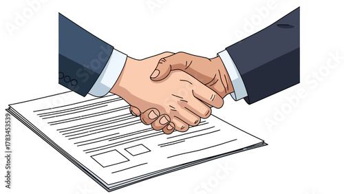 Agreement Handshake Over Contract