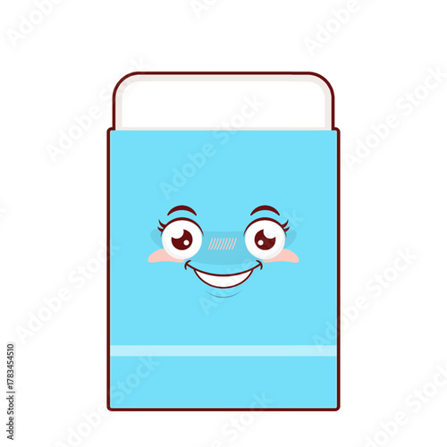 eraser smile face cartoon cute