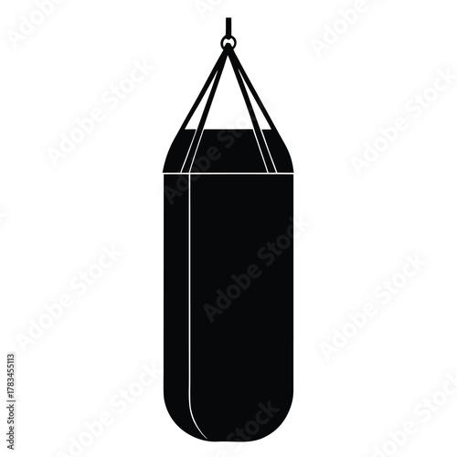 punching bag icon on white