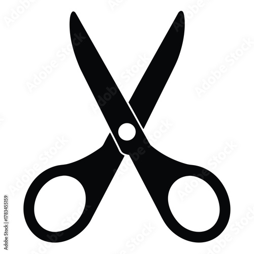 scissors icon on white