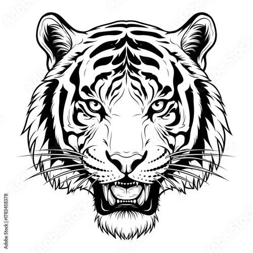 Tiger head illustration
