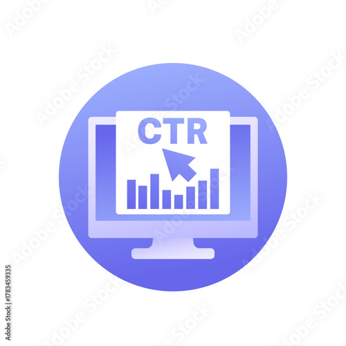 CTR, Click-Through Rate vector design with computer