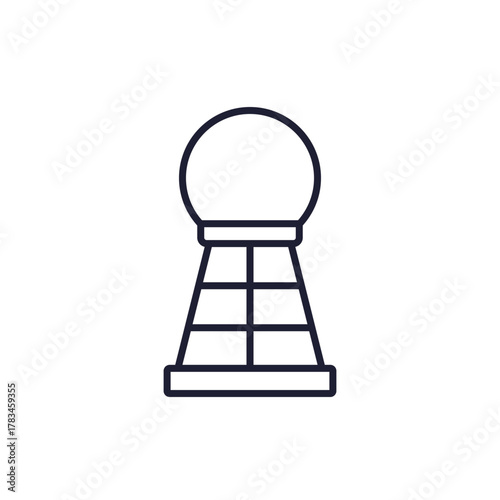 doppler radar line icon on white