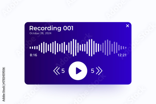 Play audio recording interface, ui design