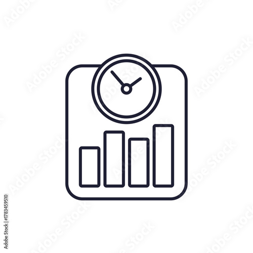 real time data icon, business analysis line design