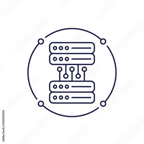 server migration icon in line design