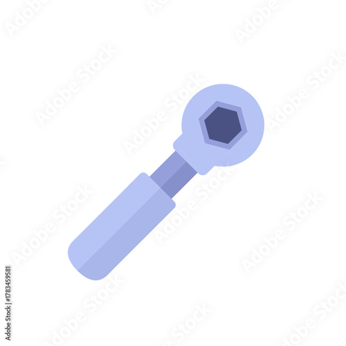 torque wrench icon on white, flat design