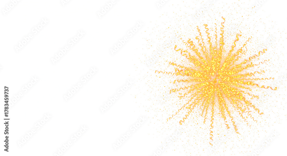 Fototapeta premium Golden Burst of Light: A dazzling, radiant burst of light emanates outwards, its intricate patterns illuminating a sense of energy and wonder.