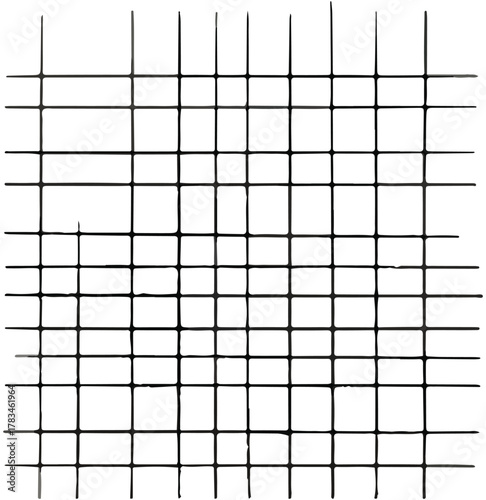 Hand-drawn grid pattern vector illustration isolated on white background ideal for modern minimalist designs backgrounds textures prints textiles posters banners web design social media and more