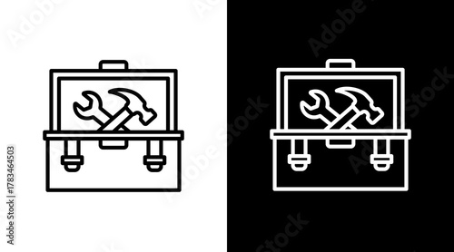 Toolbox  White Icon Set Design