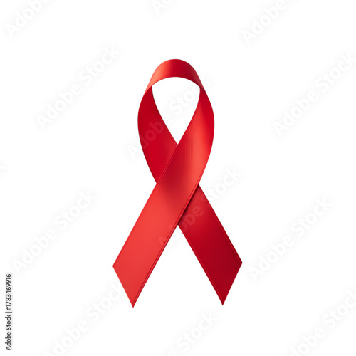 Show your support with red ribbon awareness symbol