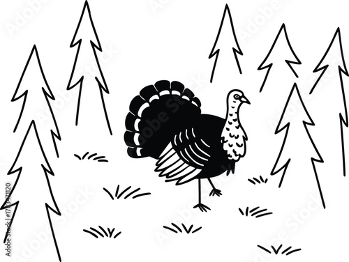 Cute cartoon marsupial illustration happily enjoying bamboo snack