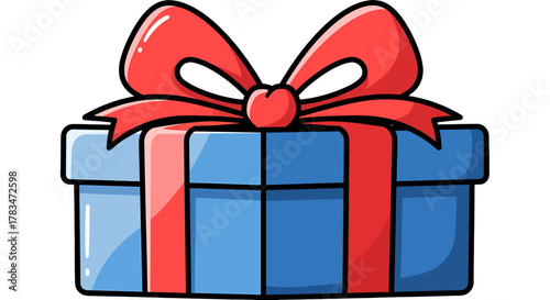 Festive Gift Box Illustration Perfect for Celebrations, Presents, and Special Occasions