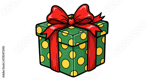 Festive Gift Box with Red Bow A Symbol of Celebration and Joyful Giving for Special Occasions