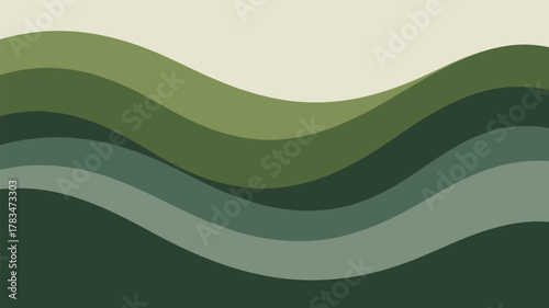 An abstract background with wavy lines in shades of green and beige creating a calming and earthy feel