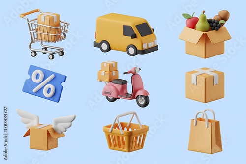 Fast delivery service with transport vehicles