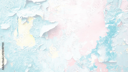 Old distressed blue wall detail