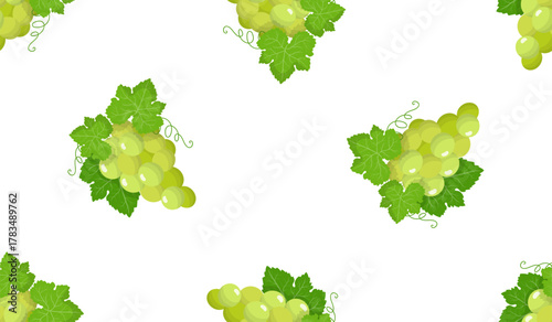 Purple green seamless pattern Fruit background.