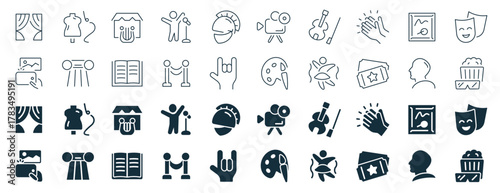 Art and culture excellent icons collection in two different styles