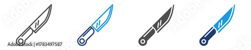 knife icon set multiple style