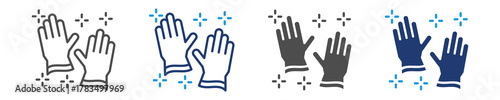 gloves icon set multiple style