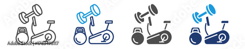 fitness tools icon set multiple style
