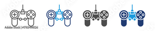 gaming tools icon set multiple style