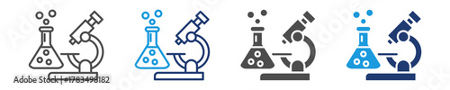 laboratory tools icon set multiple style