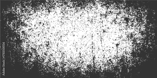 Abstract black and white grunge texture with water drops and bubbles on glass