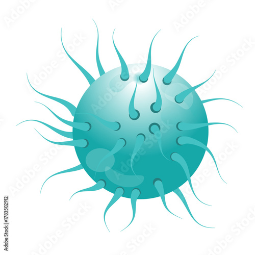 Gonorrhea Vector Illustration perfect for medical illustration, science education, or health awareness campaigns. Conceptual visual for disease prevention.