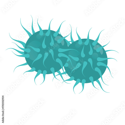 Gonorrhea Vector Illustration virus cells spreading rapidly and posing a health risk, originally designed as scalable vector graphic for science publications