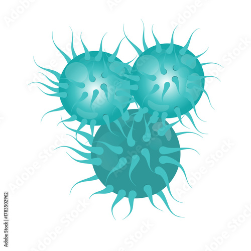 Gonorrhea Vector Illustration symbolic of science, medicine, and potential health challenges, originally a scalable vector graphic