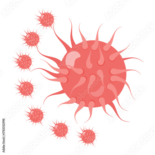 Gonorrhea Vector Illustration threat and healthcare crisis, originally vector art for scalable use in medical designs