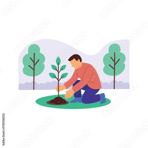 Leaf Collector, gathering fallen leaves for compost use