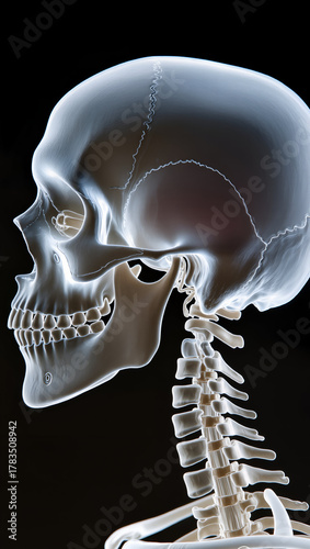 x ray of human skull
