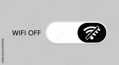 Wifi is turned off on a toggle switch in a digital illustration.