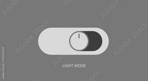 Animated user interface toggle switch changing from light mode to dark mode with a corresponding background color shift.