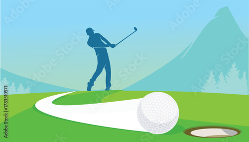 Great simple golf background design for any media	