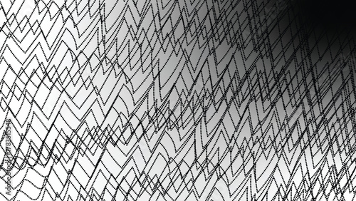 Chaotic zig-zag lines vector background with a monochrome gradient effect suitable for modern concepts