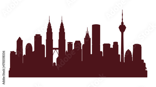 Kuala Lumpur's skyline. Every building is finished and can be moved around

