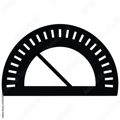protractor icon on white