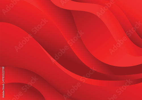 Red Gradient abstract background, Modern Wavy Silk Texture Vector Design