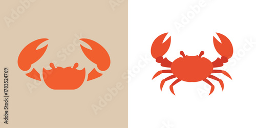 Illustrative Crab Designs Vector Graphics of Aquatic Crustaceans for Creative Projects