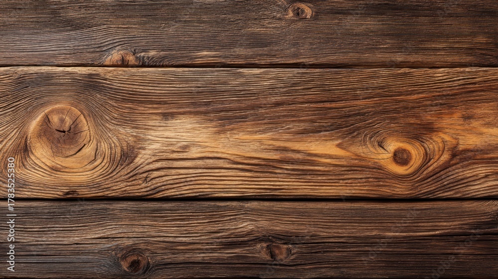 Naklejka premium Rustic Wooden Plank Texture with Natural Grain Patterns and Warm Tones Ideal for Backgrounds, Crafts, or Home Decor Projects