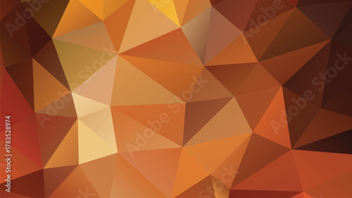 Deep Brown Orange Gold Polygonal Background Abstract Triangle Geometric Vector Texture Wallpaper
