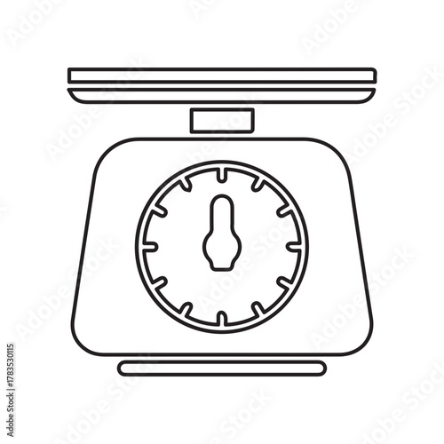 Kitchen Weighing Scale Outline