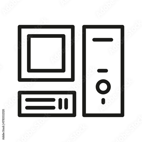 Old computer setup with monitor and desktop tower.