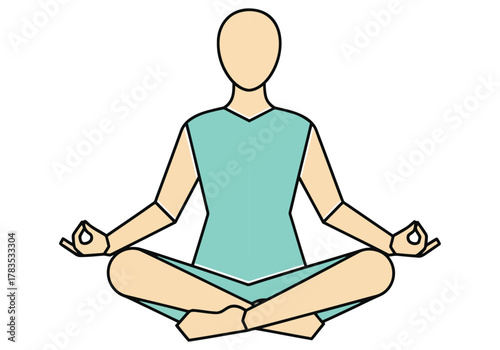 Person Meditating in Lotus Pose Peaceful Mind and Body Calmness